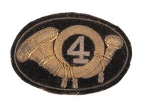 Civil War infantry officer's hat insignia with regimental number "4."