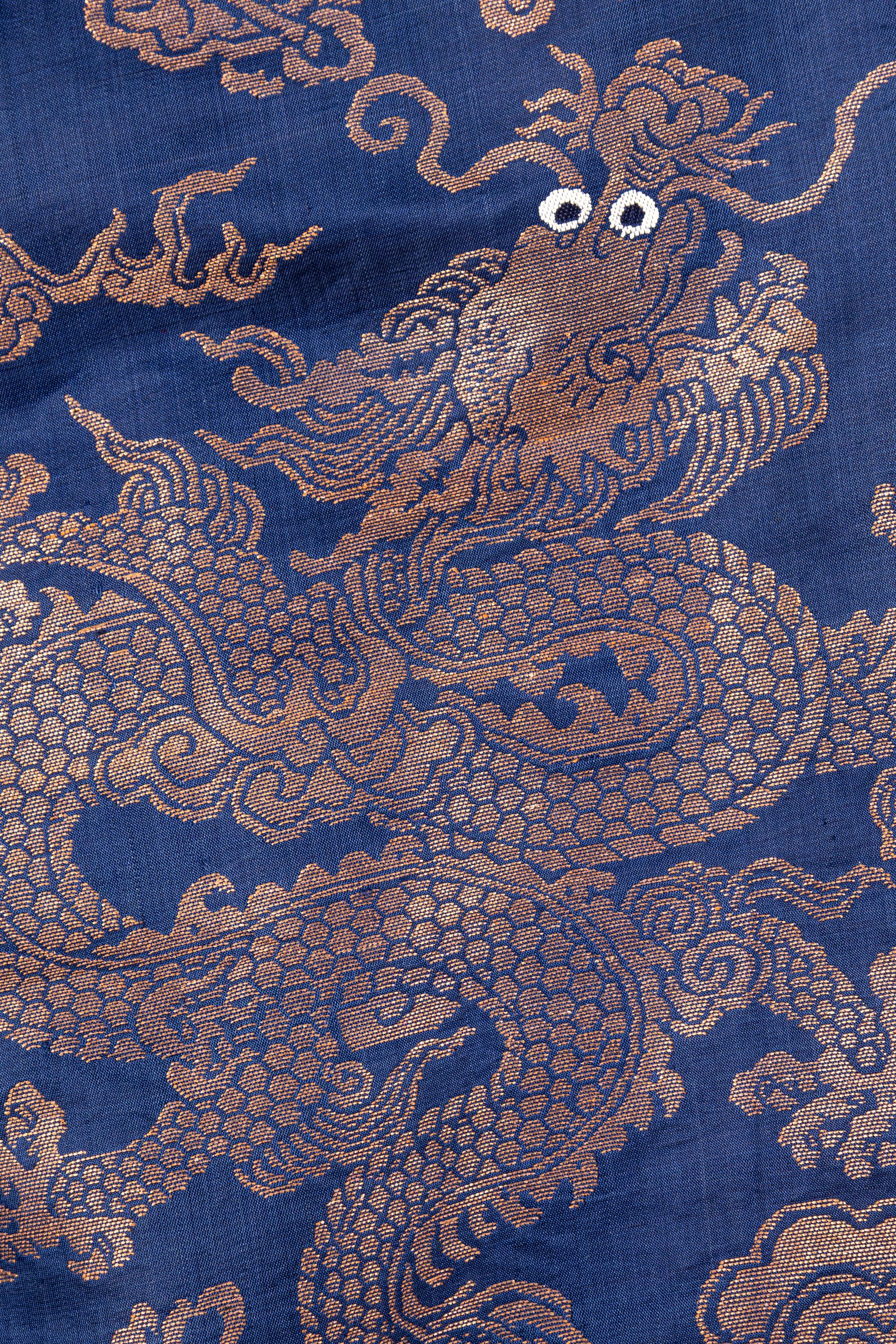 Two Blue Ground Dragon Robes, Jifu