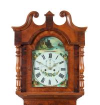 A Classical Figured Mahogany Tall Case Clock