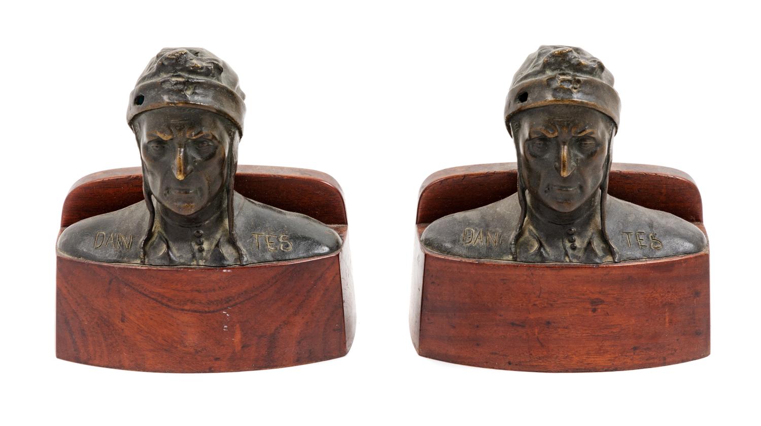 A Pair of Composition Busts of Dante Alighieri