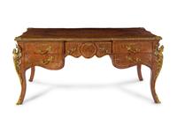 A Louis XV Style Gilt Bronze Mounted Bureau Plat