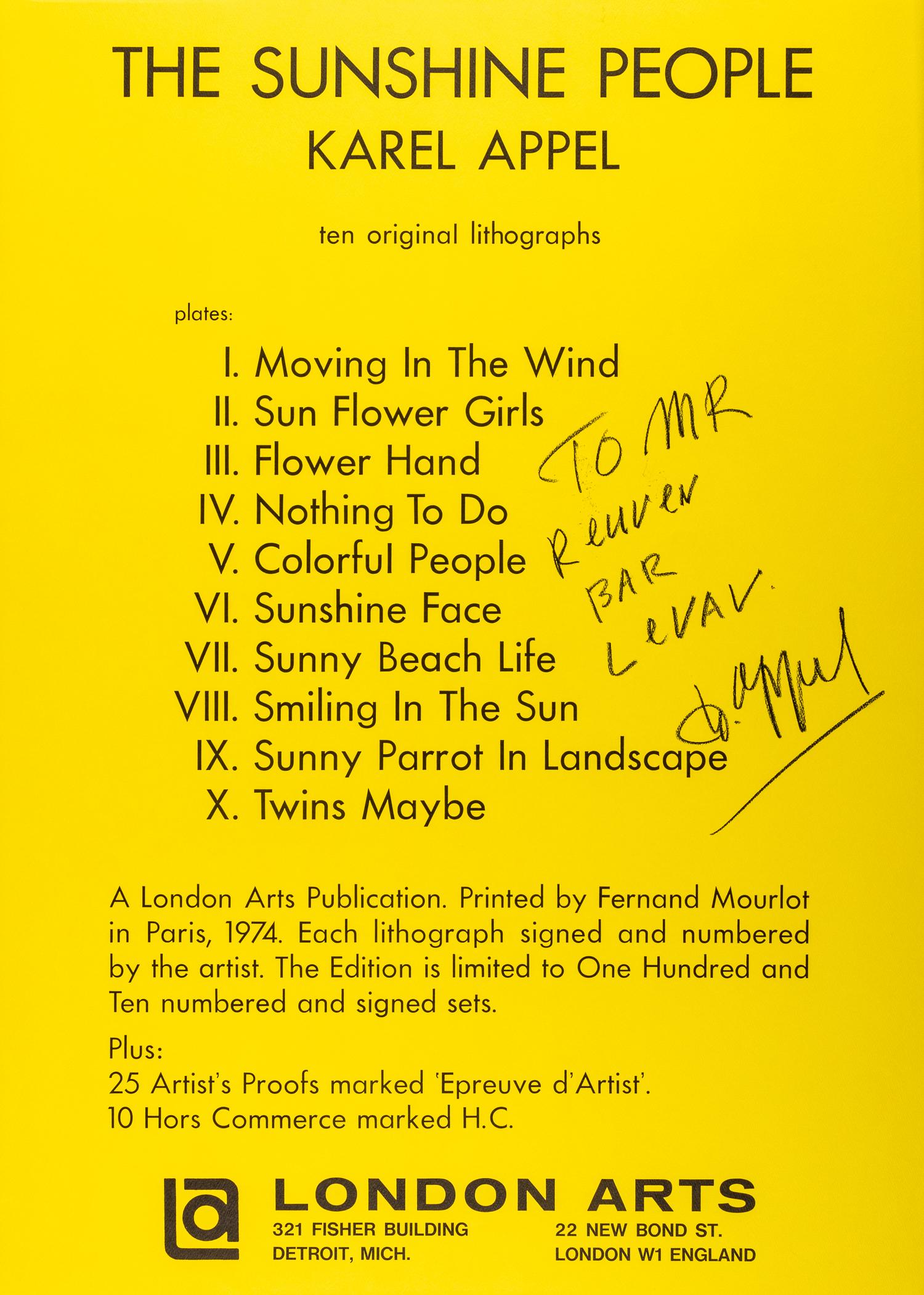 The Sunshine People (complete portfolio of ten lithographs with original cloth case)