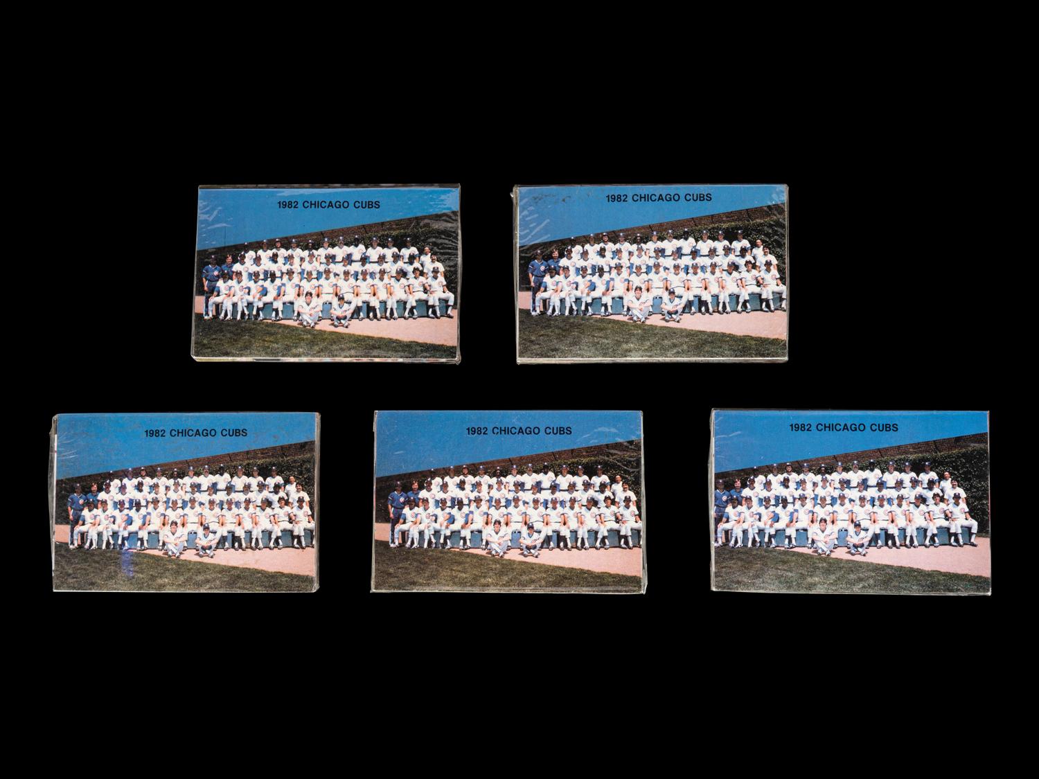 A Group of Five 1982 Chicago Cubs Red Lobster Factory Sealed Team Sets (Ryne Sandberg Rookie)