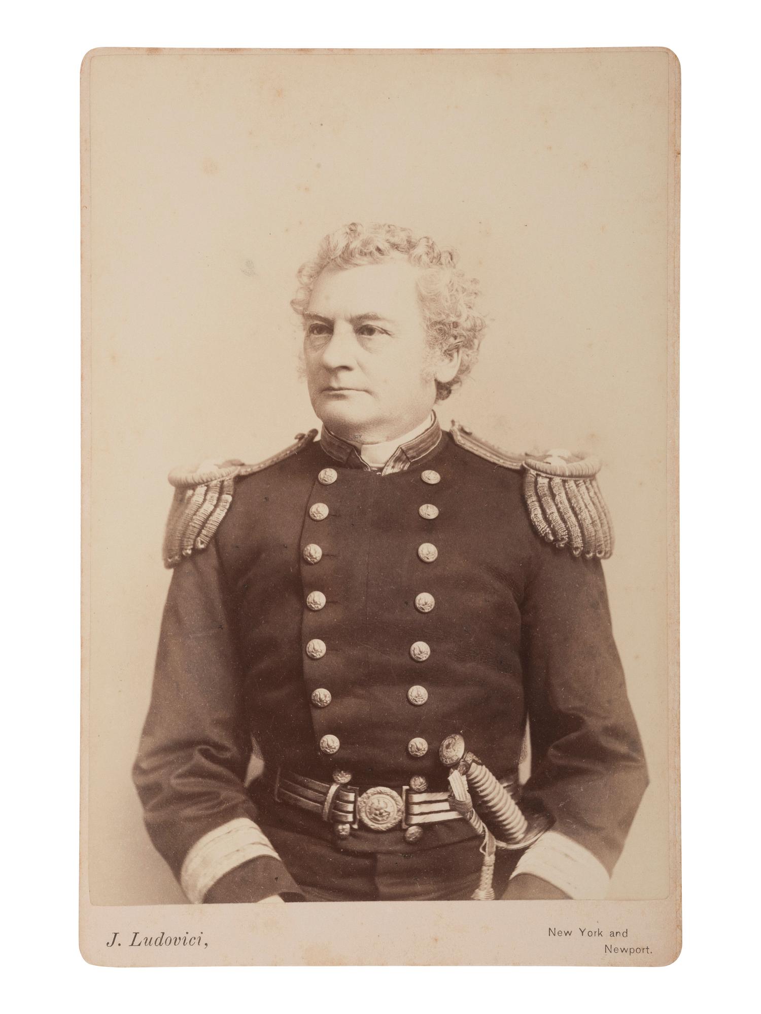 [CIVIL WAR] 12 photos of naval subjects, incl. Goldsborough, Dahlgren, Braine, & French (US Marines)