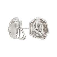JUDITH RIPKA, WHITE GOLD AND DIAMOND EARCLIPS