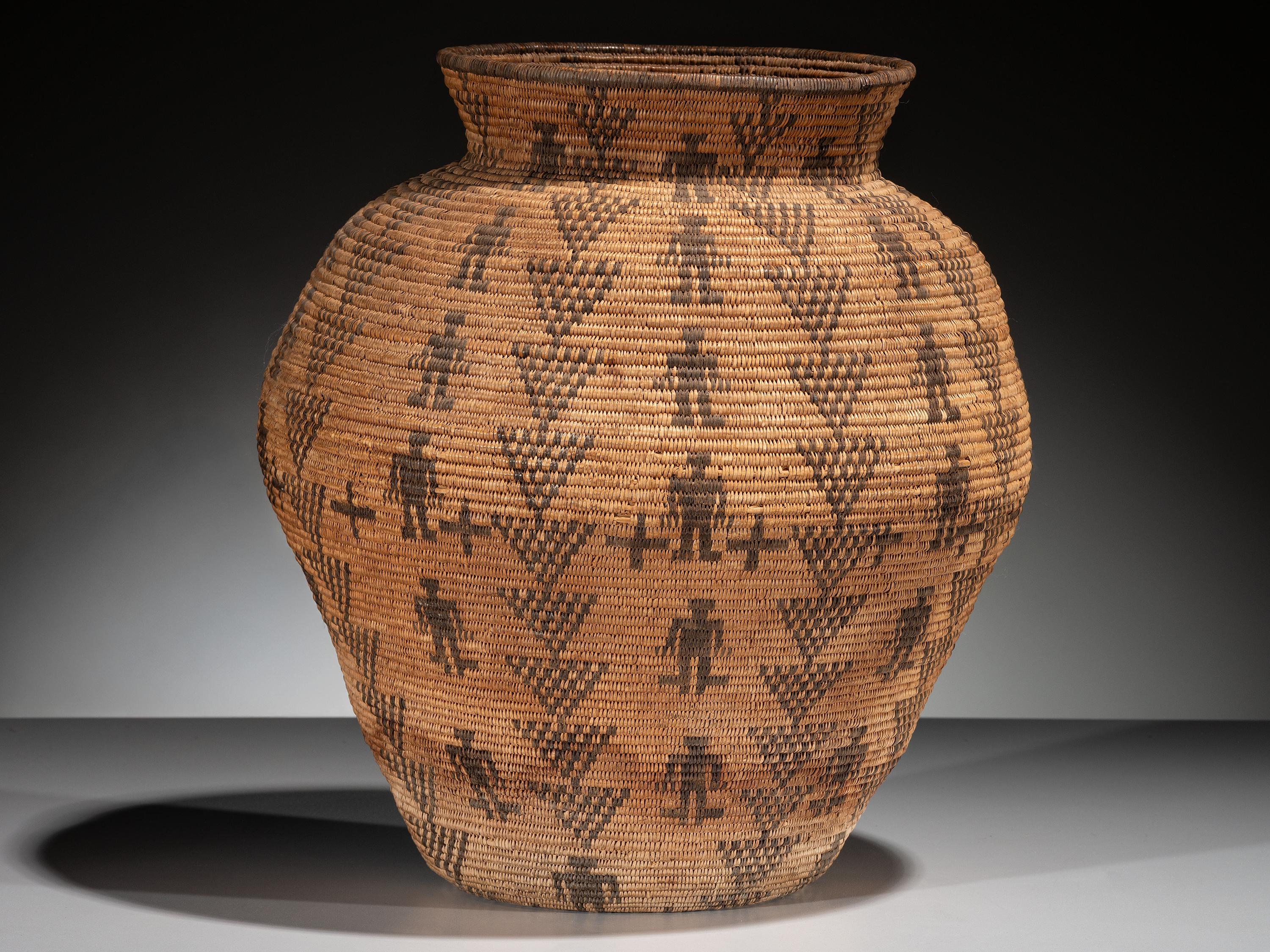 Apache Figural Basketry Olla