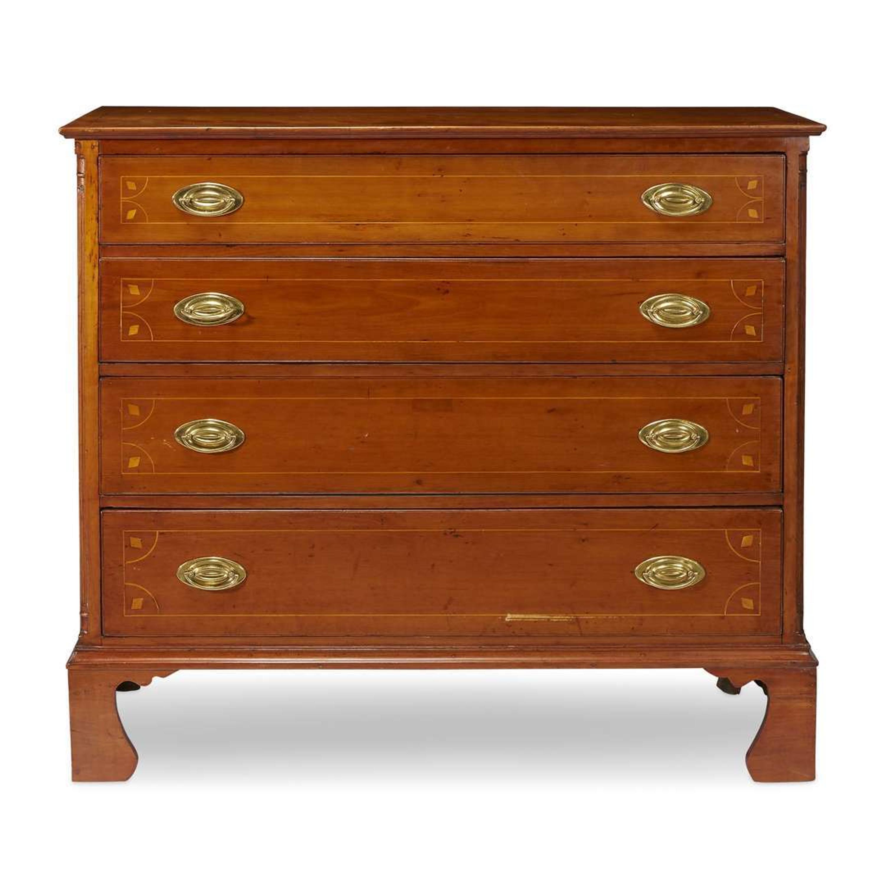 Federal inlaid cherrywood chest of drawers Southern States, circa 1815