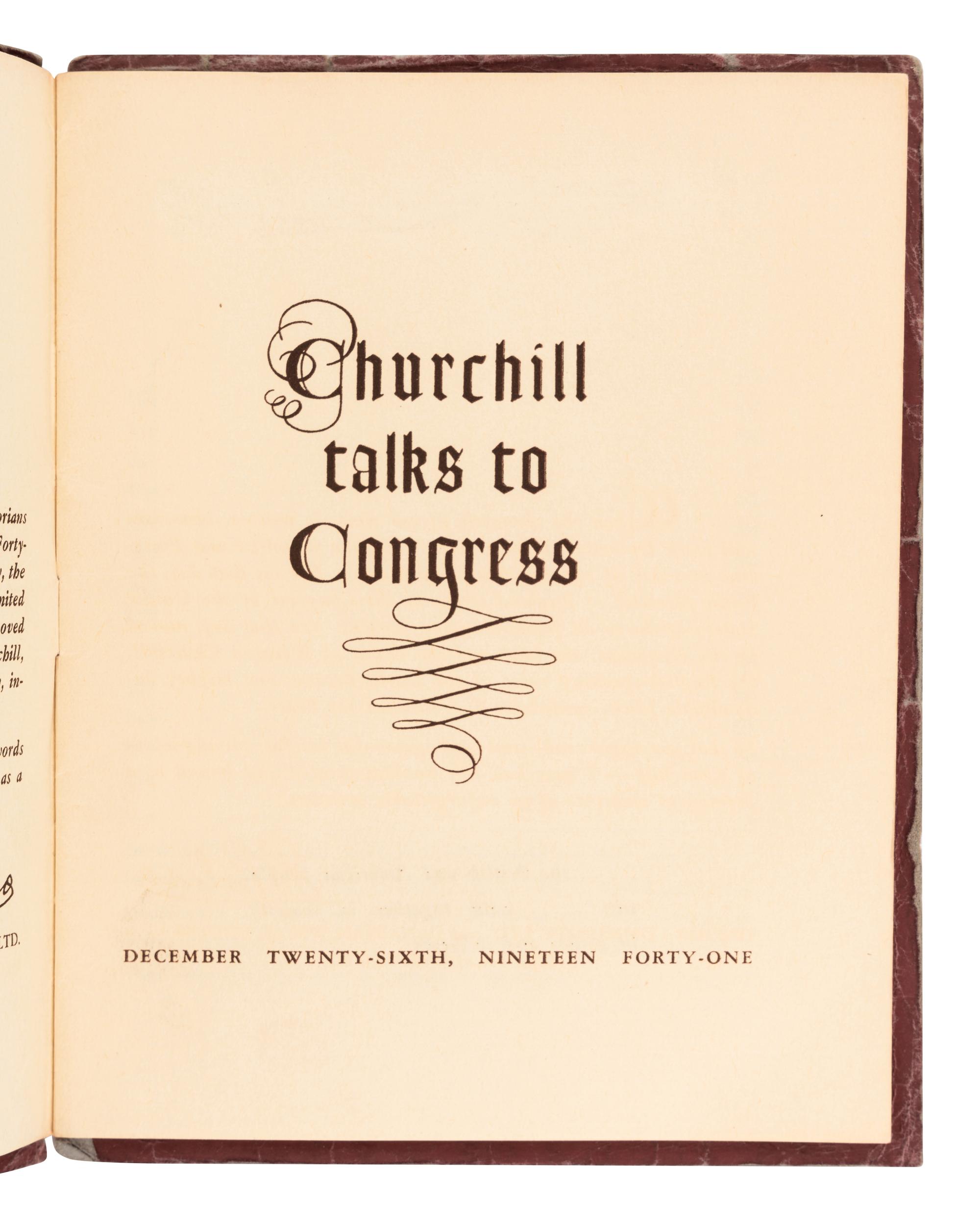CHURCHILL, Winston L. S., Sir (1874-1965). A group of 14 works, including: