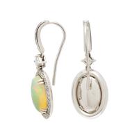 OPAL AND DIAMOND EARRINGS