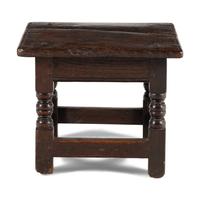 An English Oak Child's Joined Stool
