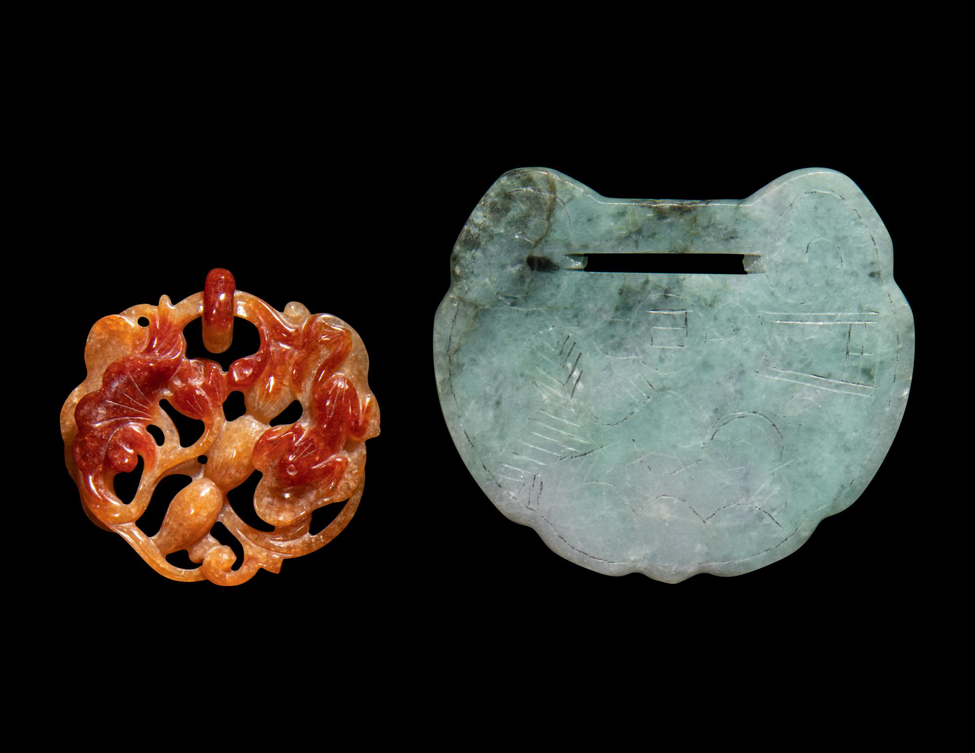 Four Chinese Jadeite Pendants