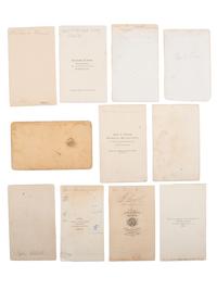 [CIVIL WAR]. A group of 11 CDVs of Confederate officers and politicians, incl. Jefferson Davis, P.G.T. Beauregard, and Stonewall Jackson's family burial plot.