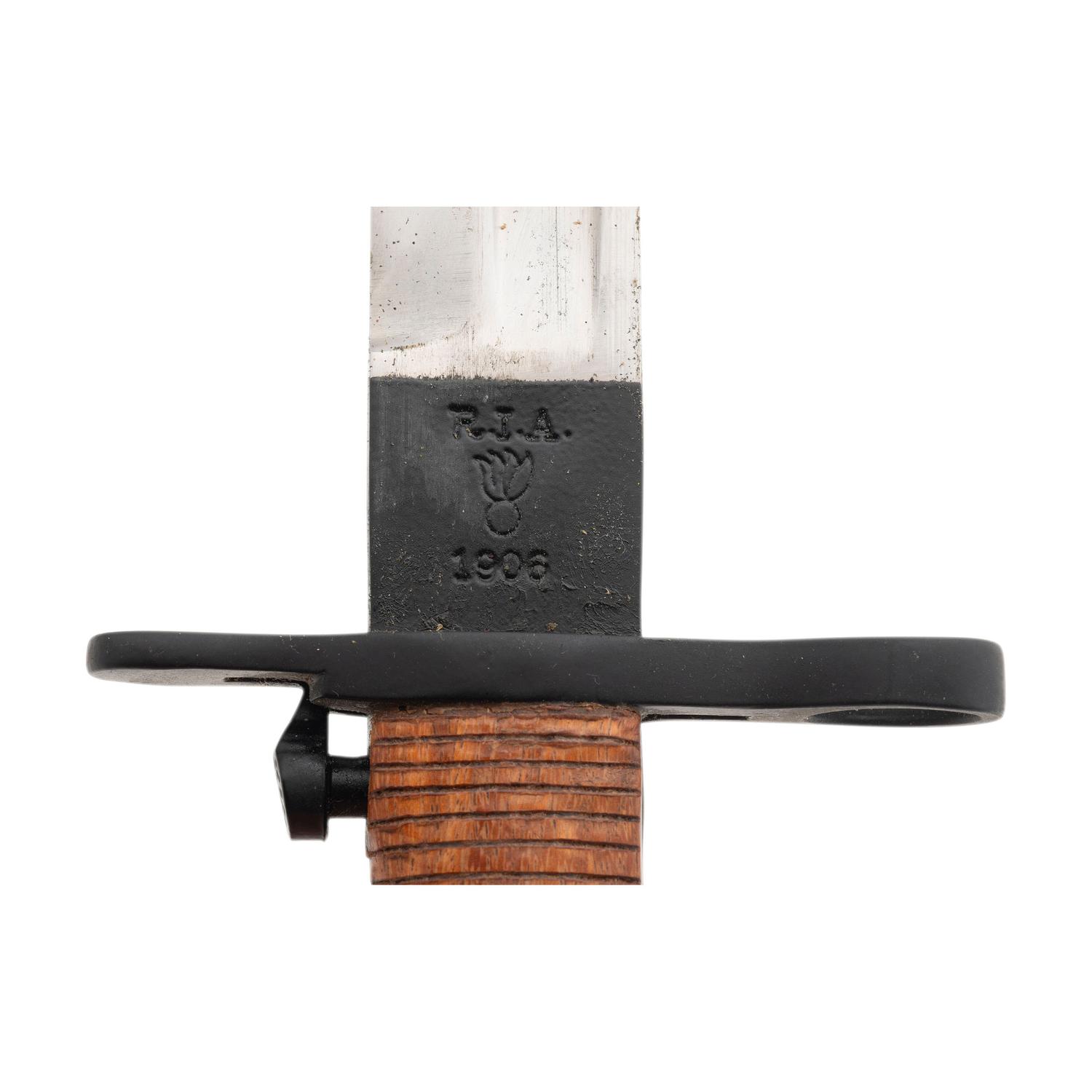 Lot of Reproduction American Edged Weapons Including: Patton Saber, 1917 Bolo, 1905 Bayonet