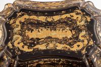 Two Chinese Export Lacquered Tea Caddies