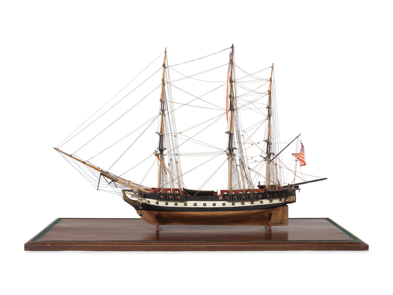 A Cased French Model of the U.S.S. Constitution