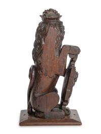 An English Carved Oak Figural Newel Post
