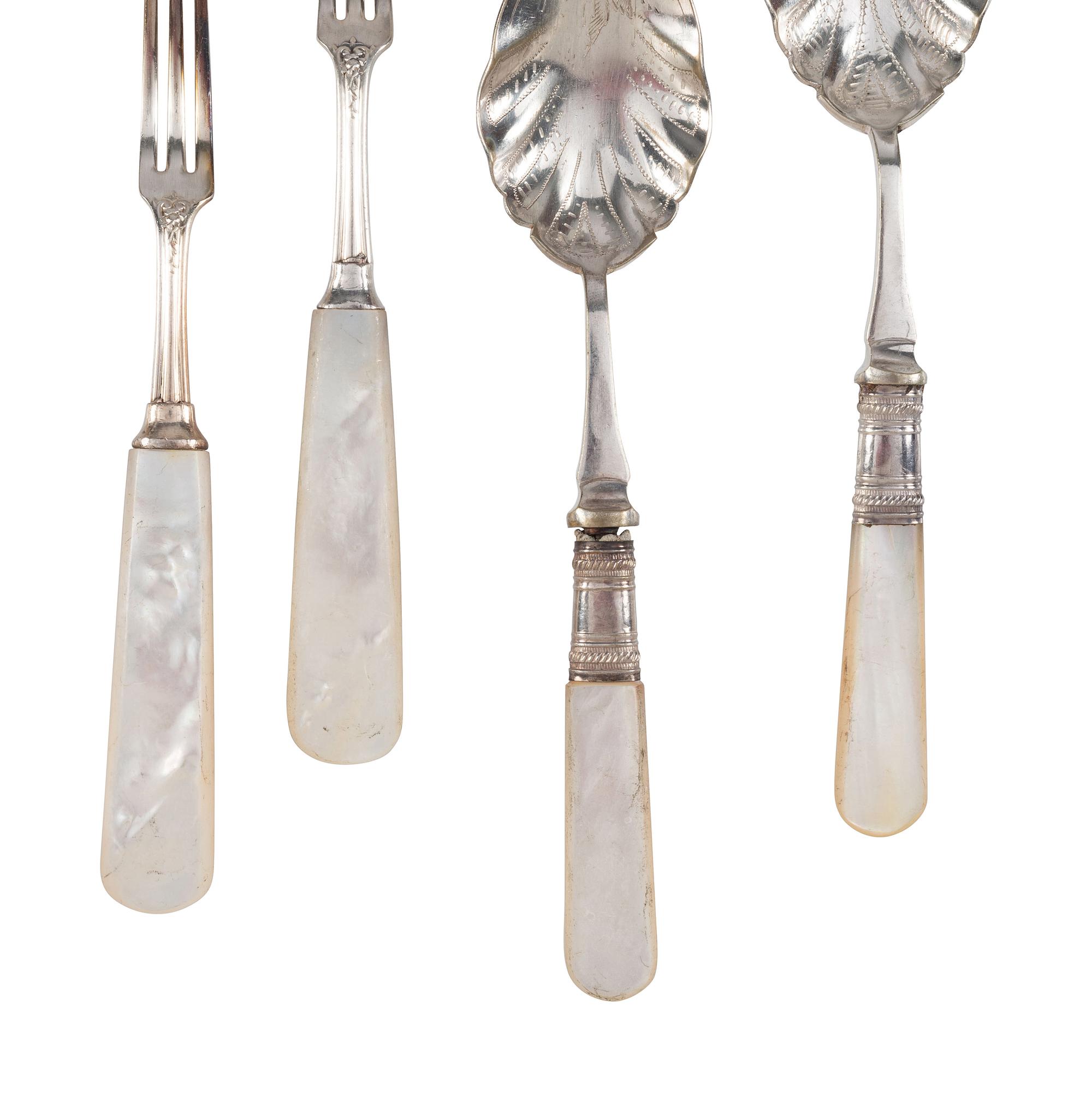 Twenty Silver Serving Utensils