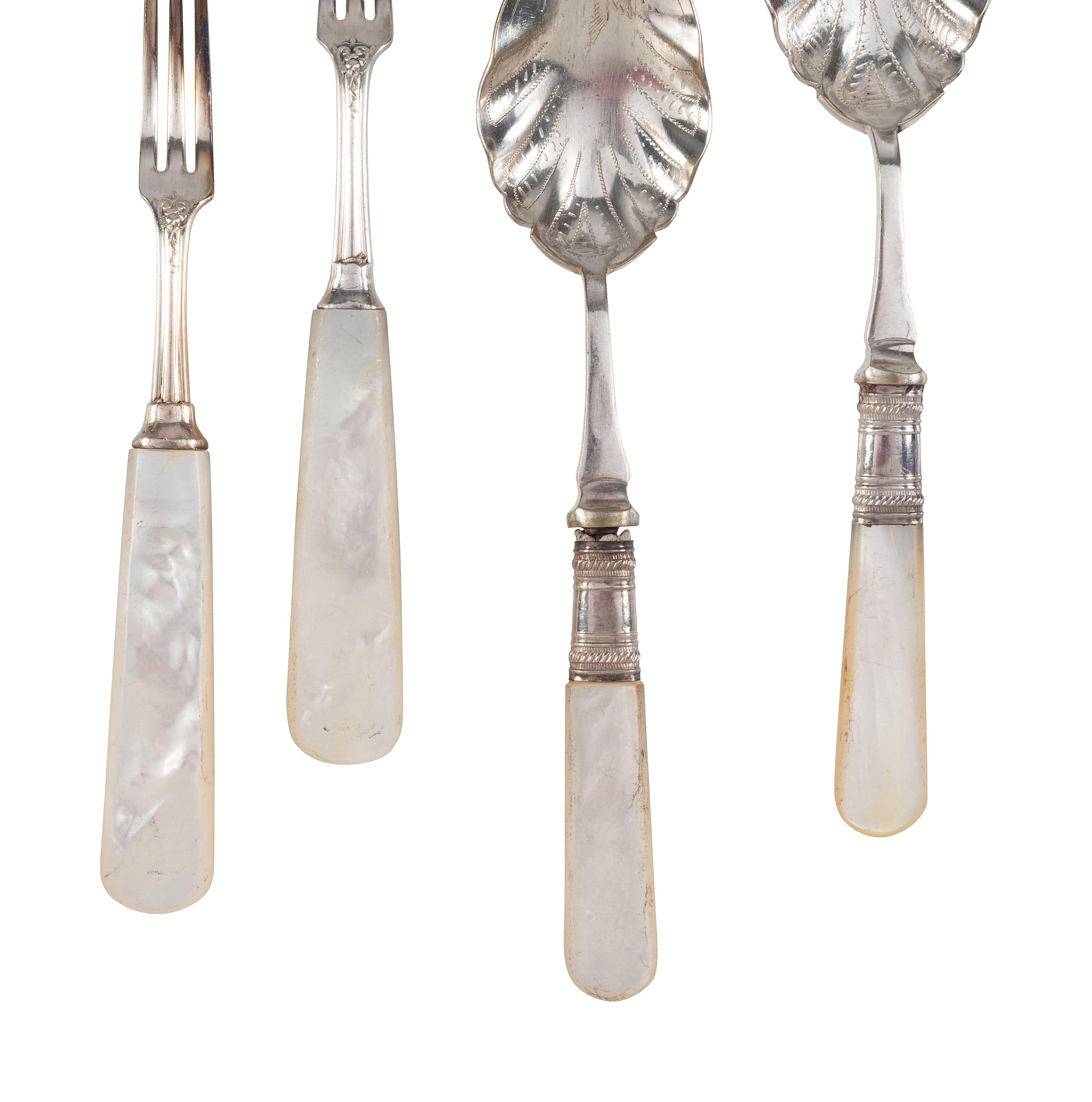 Twenty Silver Serving Utensils
