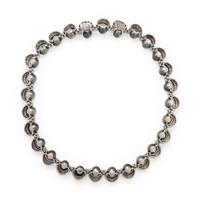 GREY CULTURED PEARL, DIAMOND, AND PLATINUM COLLAR NECKLACE