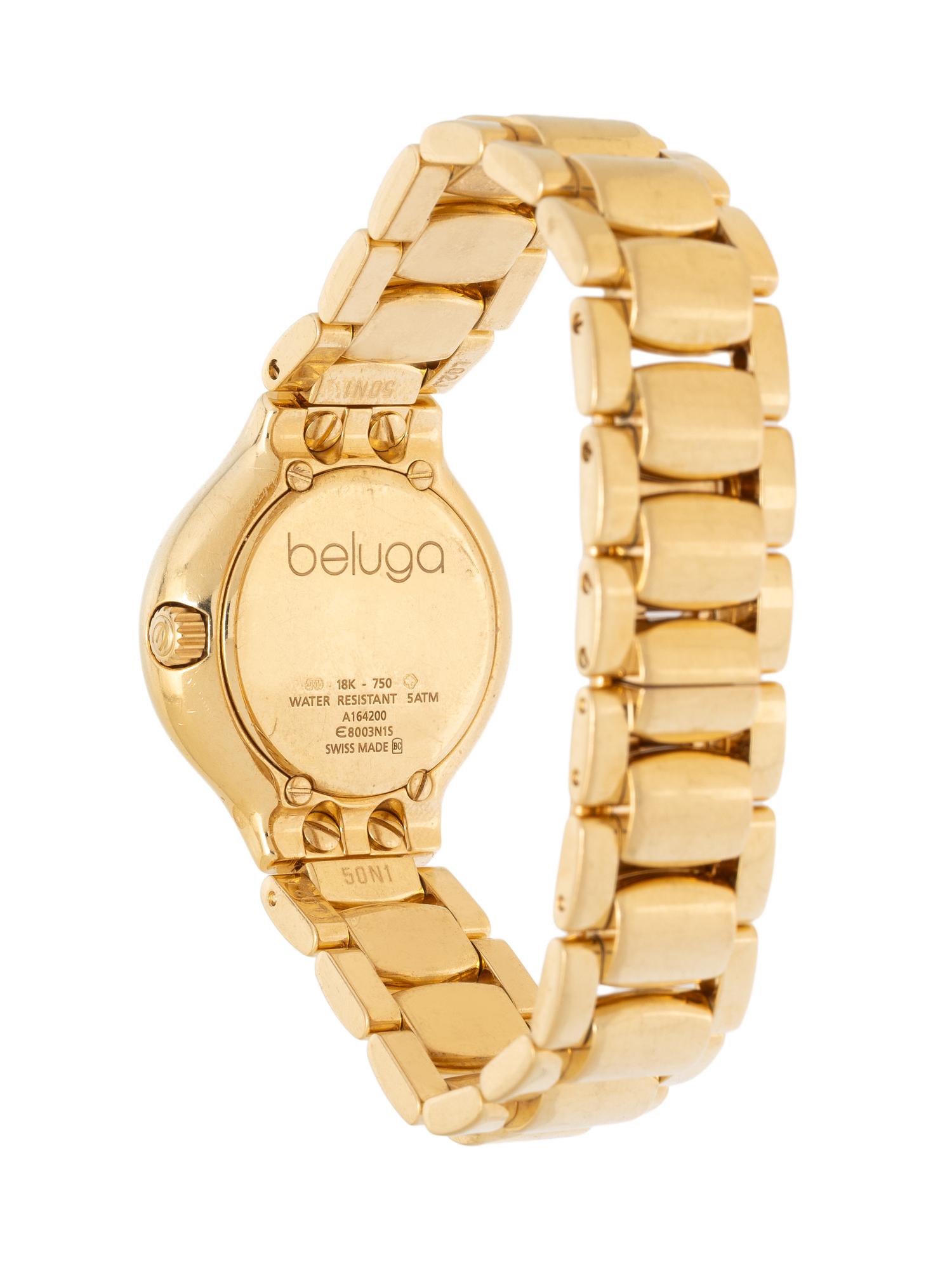 EBEL, REF. 8003N1S 18K YELLOW GOLD AND DIAMOND 'BELUGA' WATCH WITH MOTHER-OF-PEARL AND DIAMOND DIAL, BOX & PAPERS