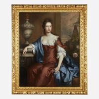 Manner of Sir Peter Lely (British, 1618–1680) Portrait of a Seated Lady in an Exterior