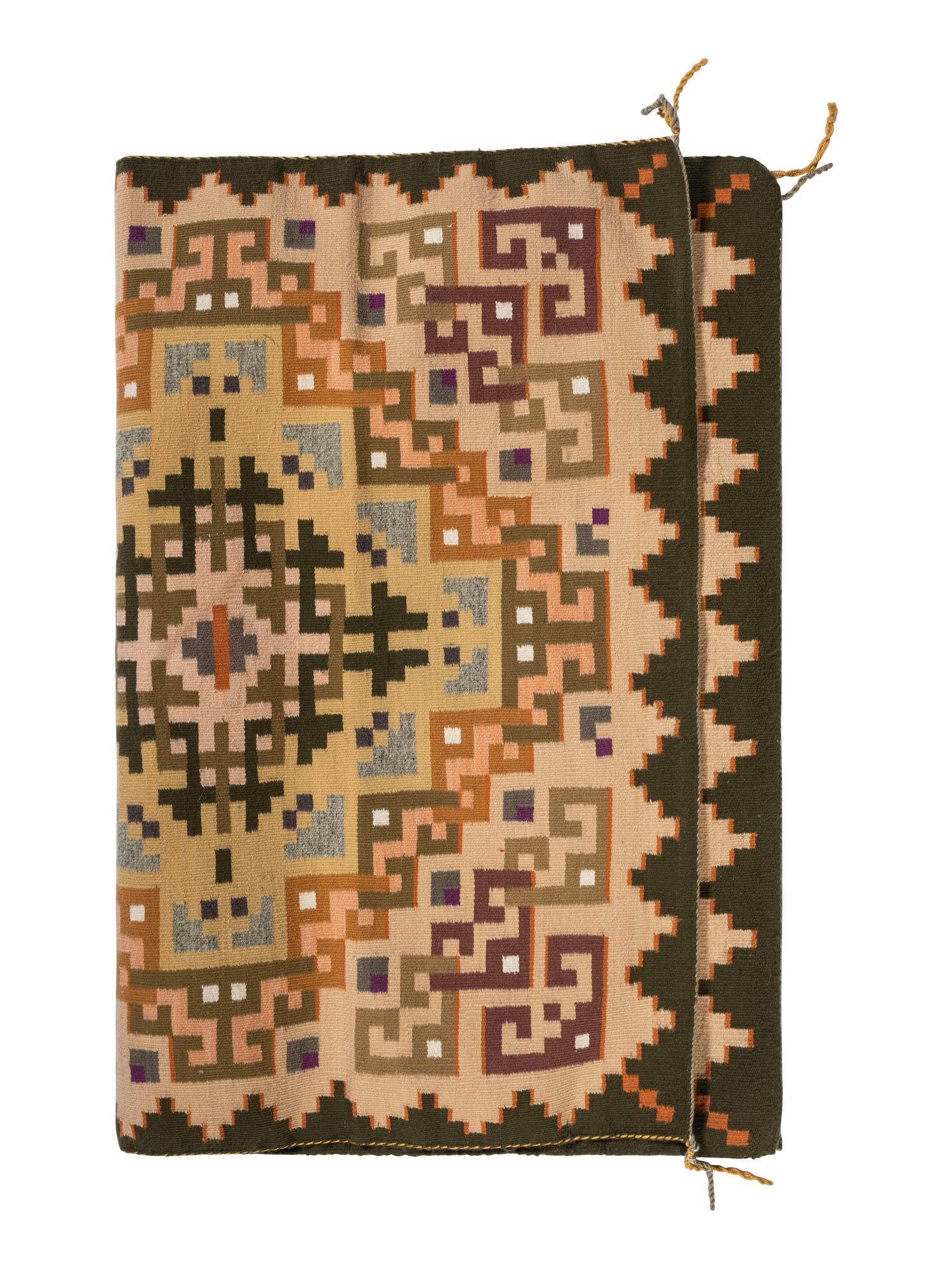 Navajo Two Grey Hills Pattern Weaving / Rug