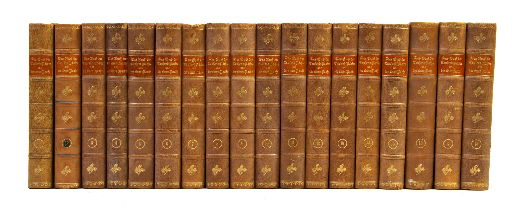 (BINDINGS) Das Buch der tausend nachte und der einen nacht. Vienna, 1906. 18 vols.