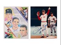 A Baseball's Greatest Feats Signed Autograph Print and Pete Rose / Steve Garvey Dual Signed 4,192 Large Format Photograph