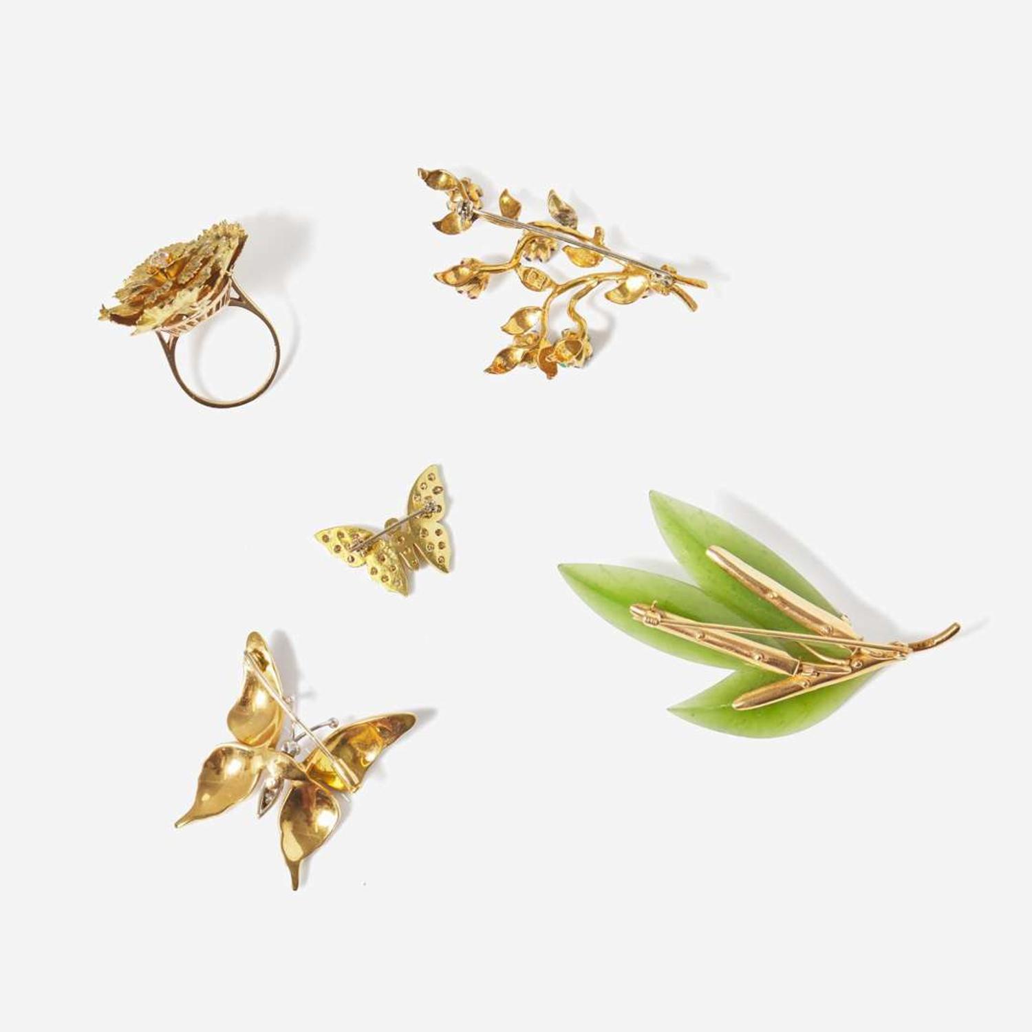 A Miscellaneous Collection of Gold and Gem-Set Jewelry