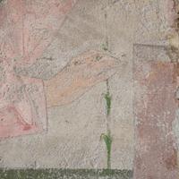 A Painted Fresco with the Angel Gabriel 44" W x 4" D x 64" H — Italy, Circa 1820