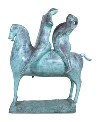 Caballo con dos jinetes
