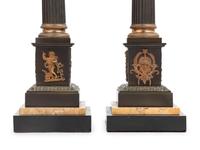 A Pair of Neoclassical Bronze Table Lamps