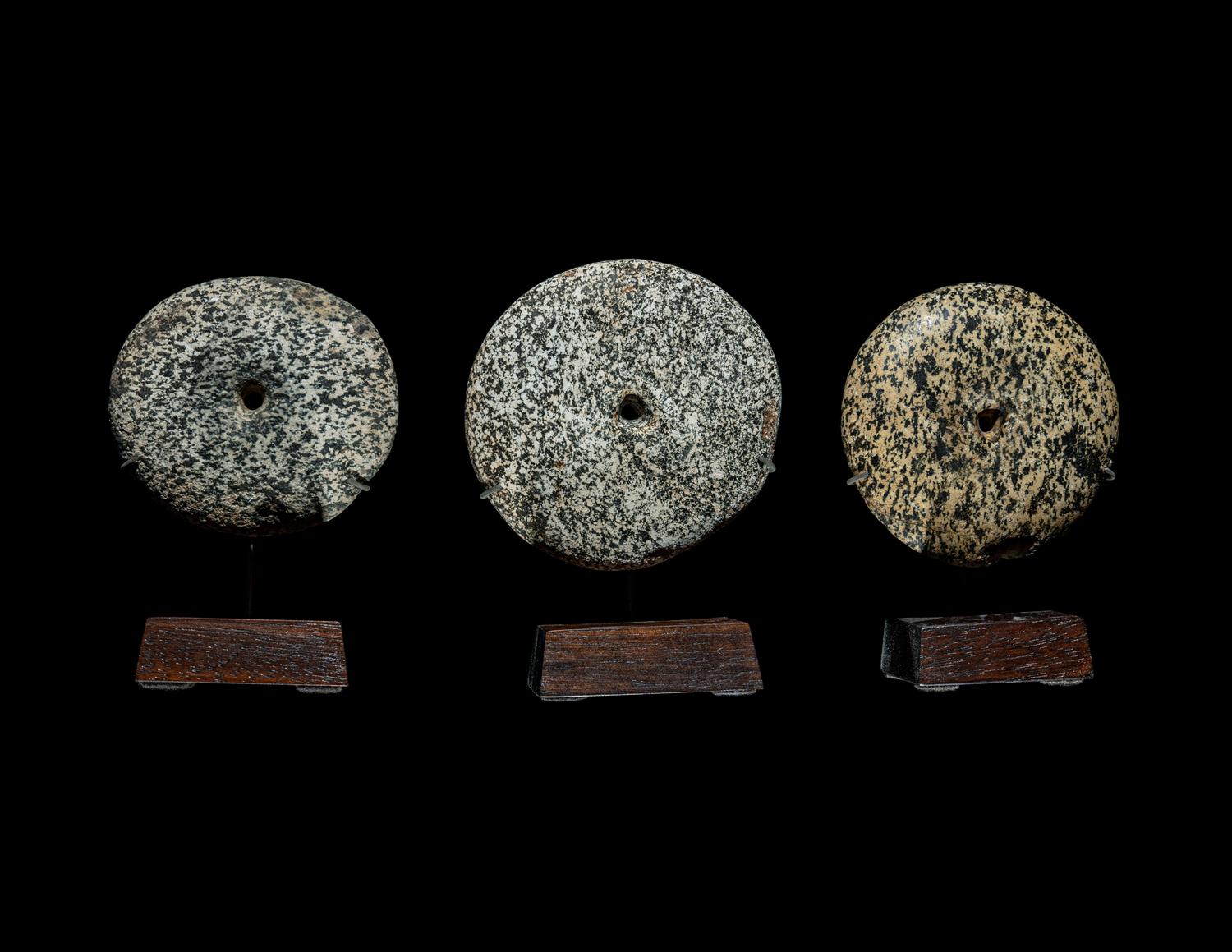 Three Neolithic Stone Discoidals