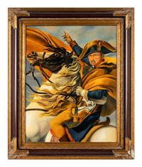 Mike Ditka's Personally Owned and Displayed Napoleon Crossing The Alps-Inspired Painting,