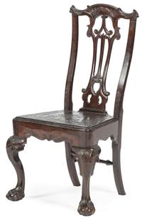 An Irish George II Carved Walnut Side Chair