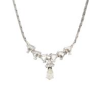A 14 Karat White Gold and Diamond Necklace, 7.50 dwts.