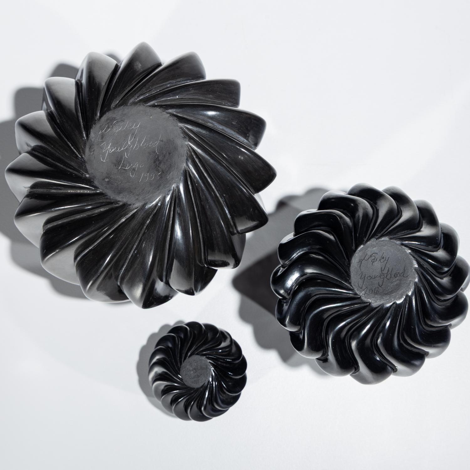 Carved Blackware Jars