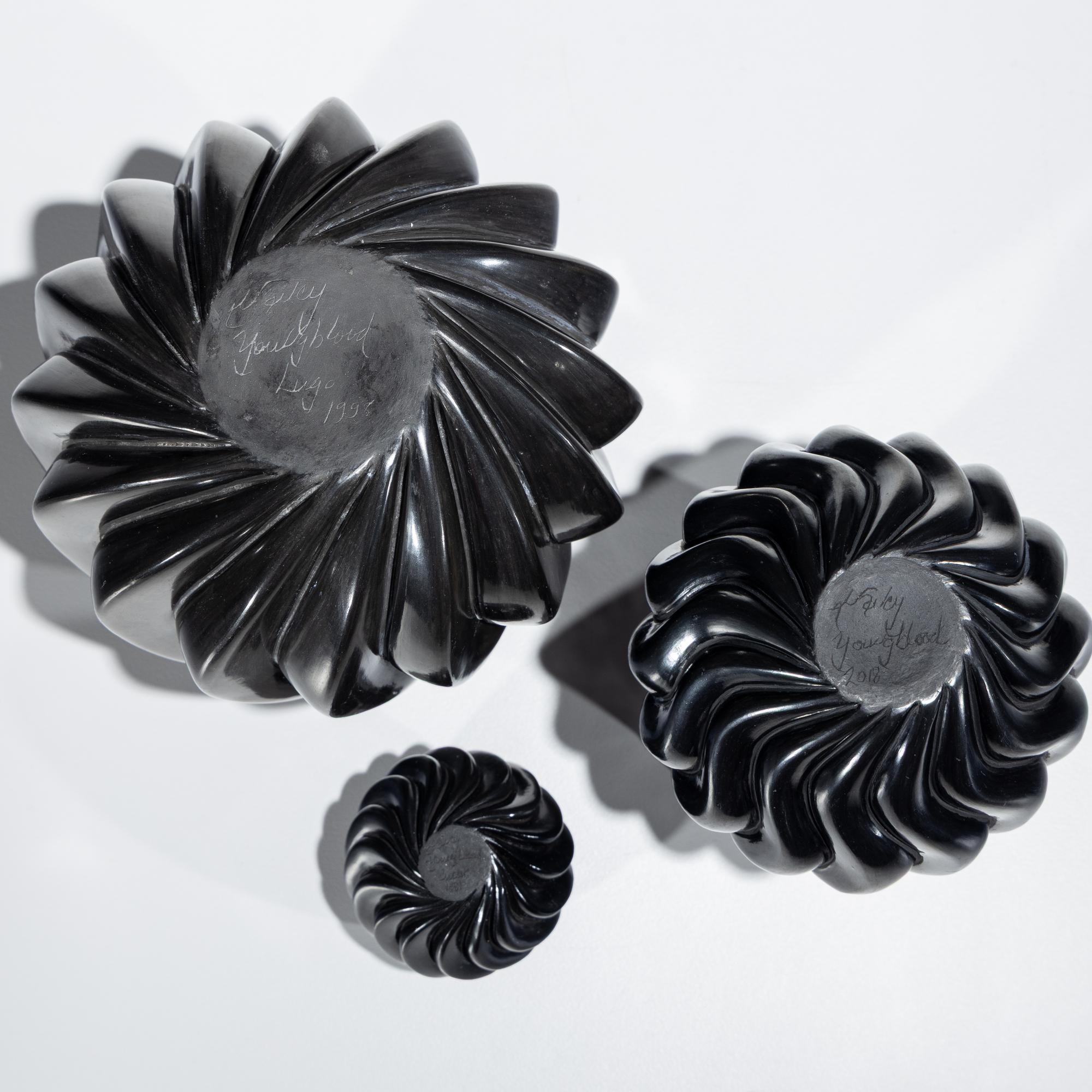 Carved Blackware Jars