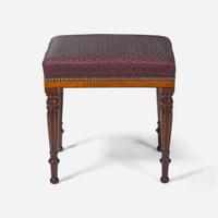 A Regency inlaid mahogany stool early 19th century