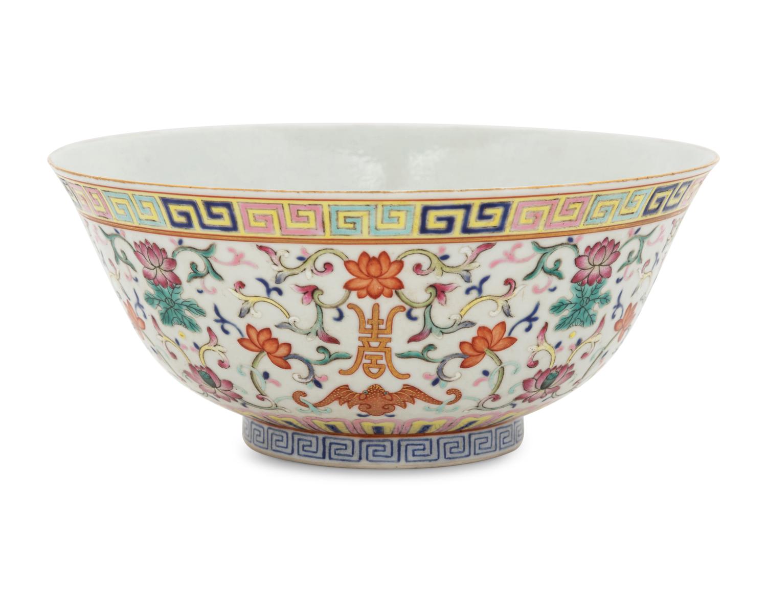 A Famille Rose ‘Longevity’ Porcelain Bowl