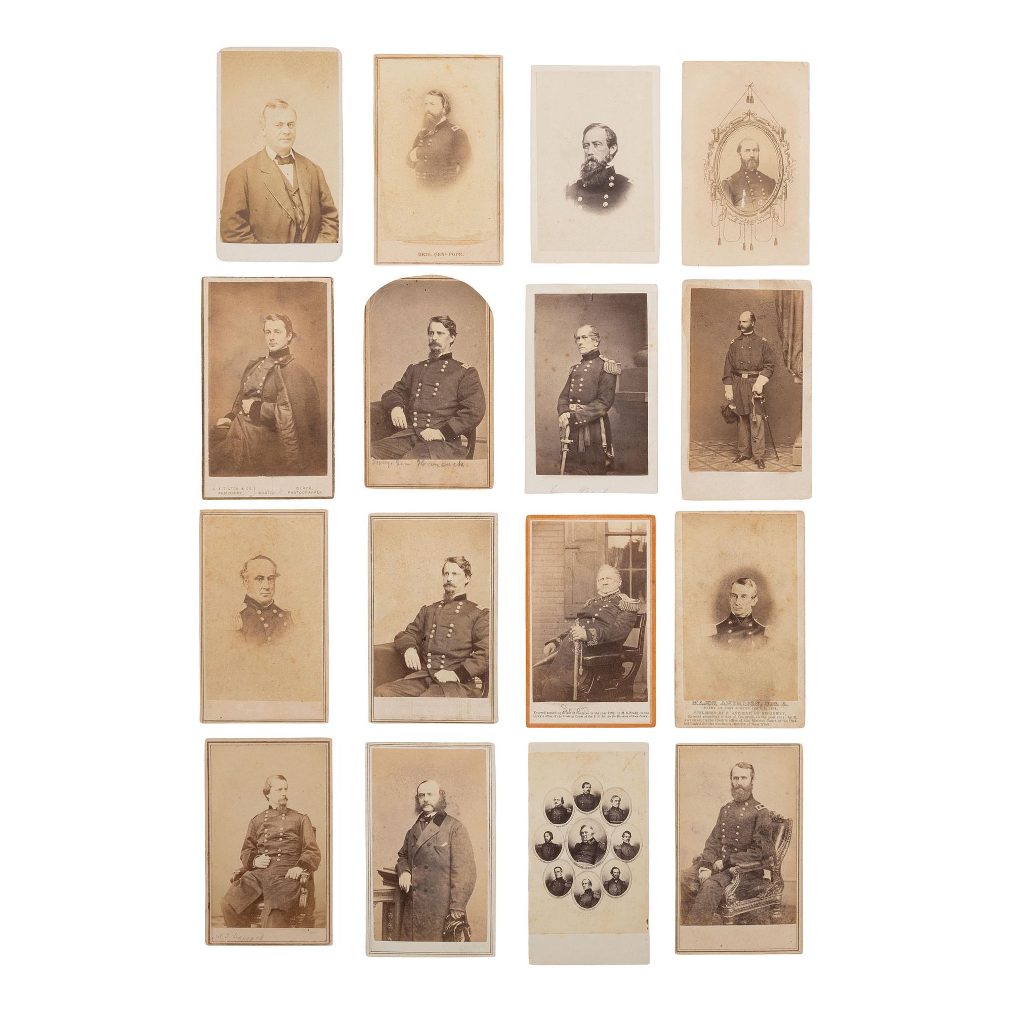 [Civil War] 31 Carte de Visites of Union generals, incl. McPherson, Sheridan, and Burnside