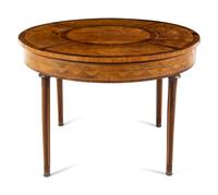 A Louis XVI Style Marquetry Center Table