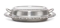 An American Silver-Plate Covered Entree Dish,, Roger Bros., 20th Century, of oval, handled form with cast foliate decoration.