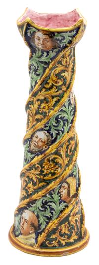 An Italian Majolica Vase Height 18 inches. — 20TH CENTURY