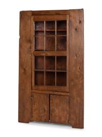 A Country Pine Corner Cupboard
