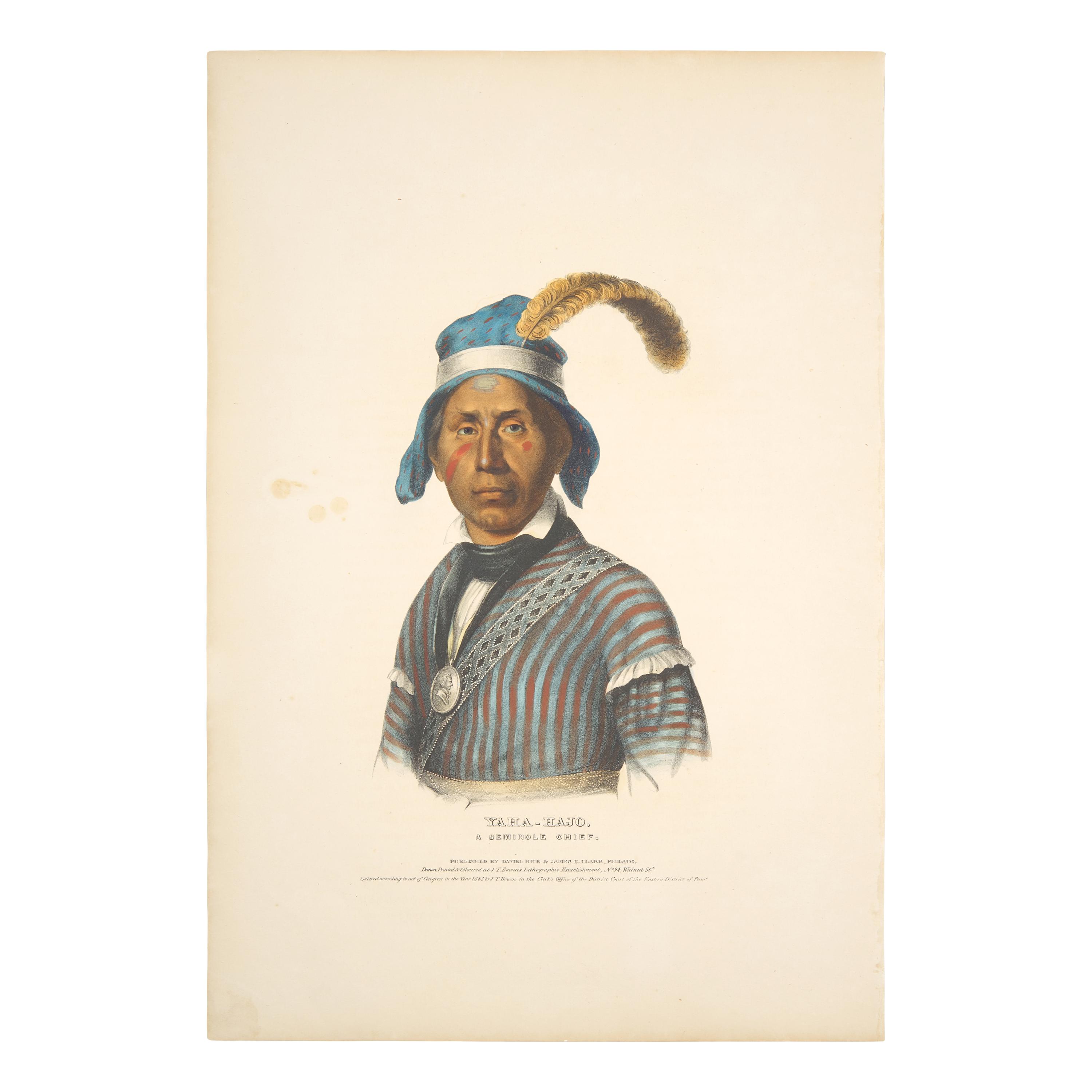 [Native-Americana] McKenney, Thomas, and James Hall. Group of 3 Prints