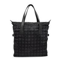 Chanel, Travel Ligne Tote in Black Nylon Jacquard