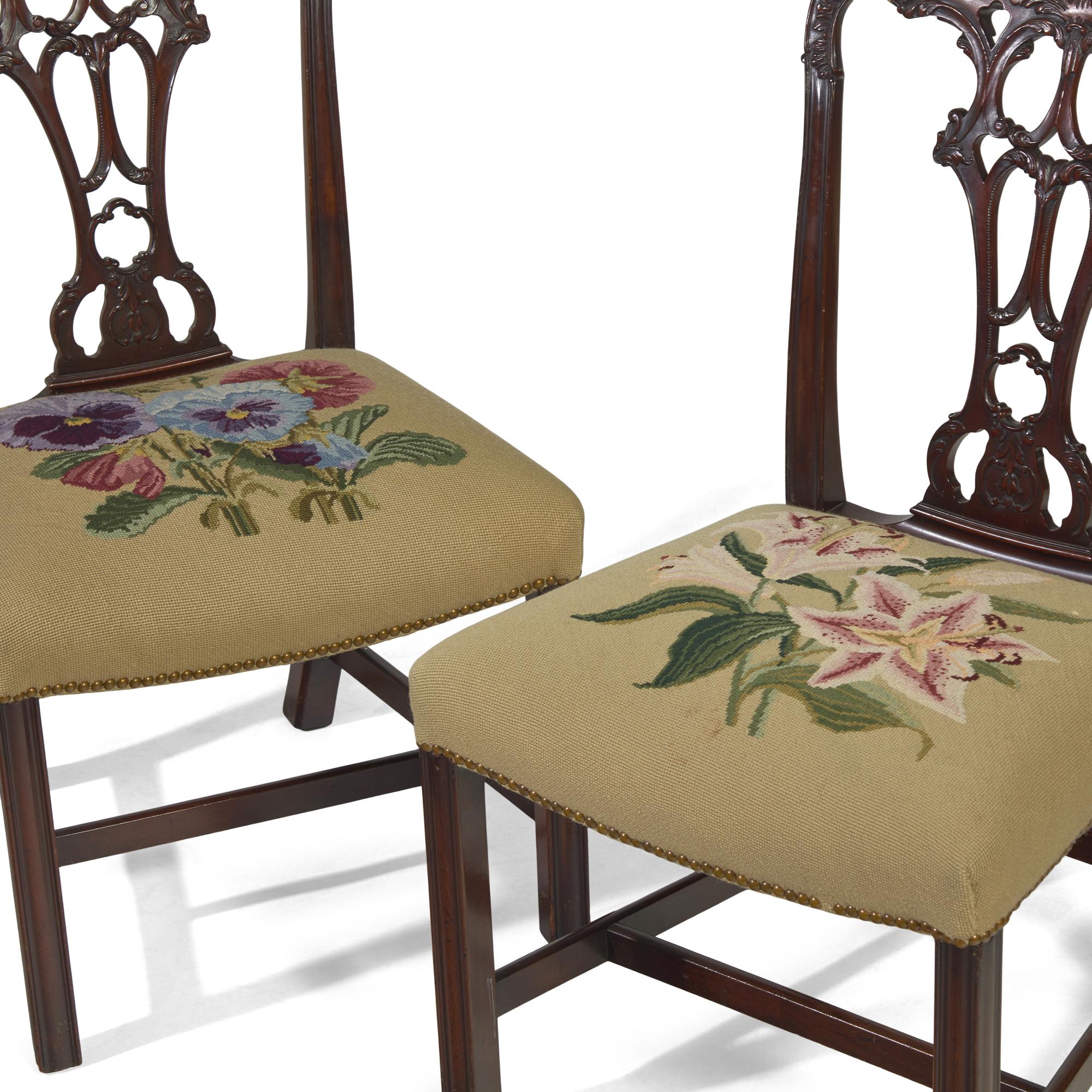 A Set of Six George III Style Mahogany Dining Chairs