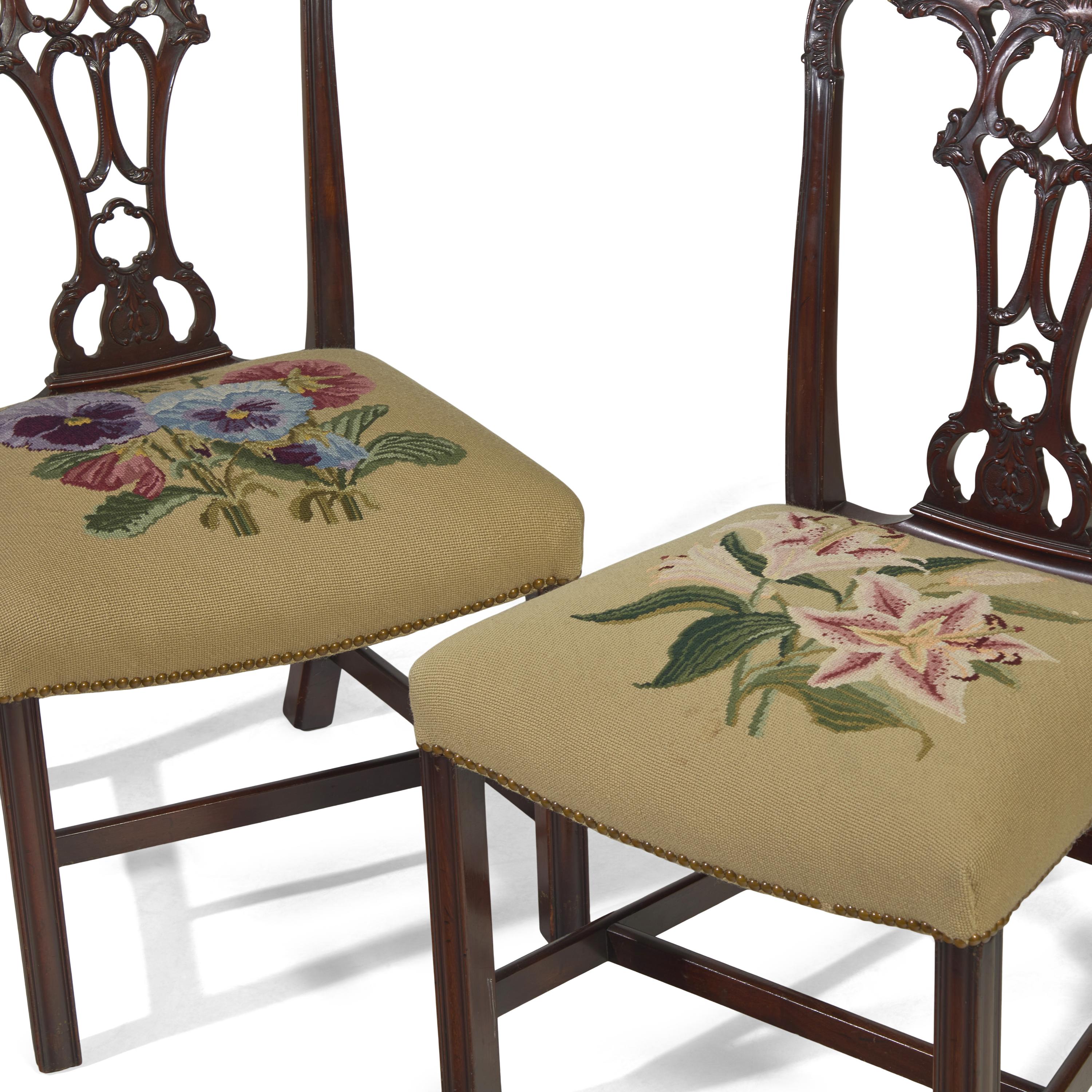 A Set of Six George III Style Mahogany Dining Chairs