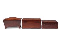 Two George III Mahogany Tea Caddies